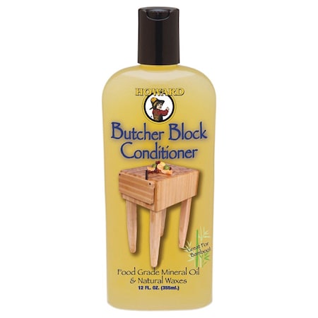 Howard 12 Oz BBC012 Butcher Block Conditioner Food Grade Mineral Oil BBC012